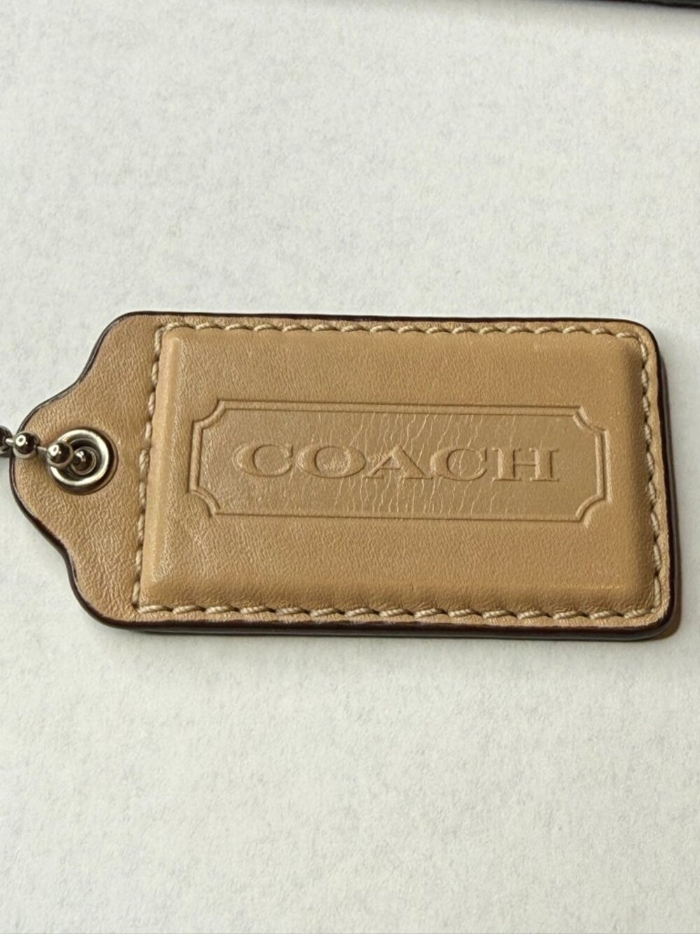 Coach XL Hangtag - Tan (3")